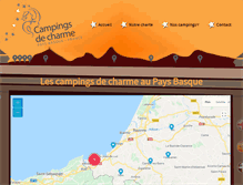Tablet Screenshot of campingsdecharme.com
